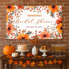 Rustikales Boho Orange Bloom Berry Frame Brautpart Banner