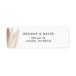 Rustikales Boho Pampas Grass Blush Wedding Label