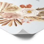 Rustikales Boho Pampas wir können frühzeitig warte Poster (Ecke)