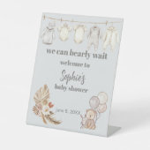 Rustikales Boho Pampas wir können frühzeitig warte Sockelschild (Vorderseite)