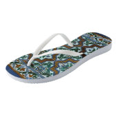 Rustikales Boho Pattern Badesandalen (Schrägansicht)