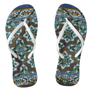 Rustikales Boho Pattern Badesandalen