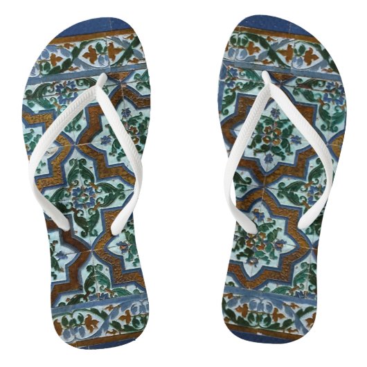 Rustikales Boho Pattern Badesandalen (Fußbett)