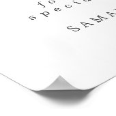 Rustikales Boho Pink White Floral Wedding Begrüßun Poster (Ecke)