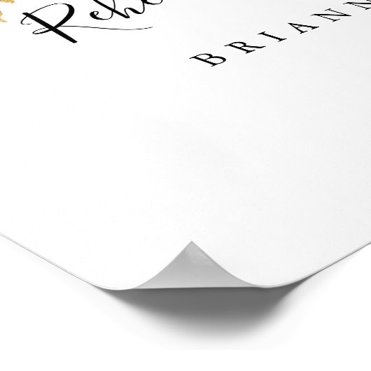 Rustikales Boho Probe Dinner Begrüßung Unterschrif Poster (Ecke)