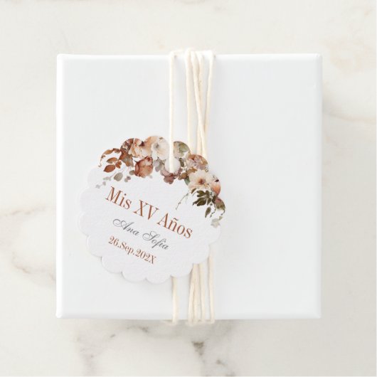 Rustikales Boho Quinceañera Geschenkanhänger (Beispiel)