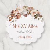 Rustikales Boho Quinceañera Geschenkanhänger (Vorderseite)