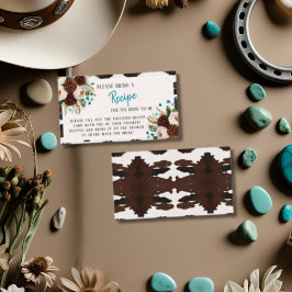 Rustikales Boho Rezept Brautparty Begleitkarte