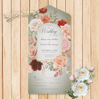 Rustikales Boho Rust & Peach Floral Arena Abendess