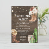 Rustikales Boho stickt nichts Extravagantes, nur L Einladung (Stehend Vorderseite)