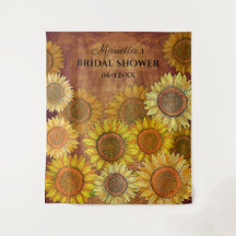 Rustikales Boho Sunflower Personalisiertes Brautpa