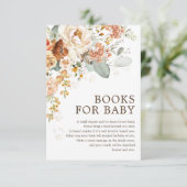 Rustikales Boho Terracotta Burnt Orange Bücher für Begleitkarte (Stehend Vorderseite)