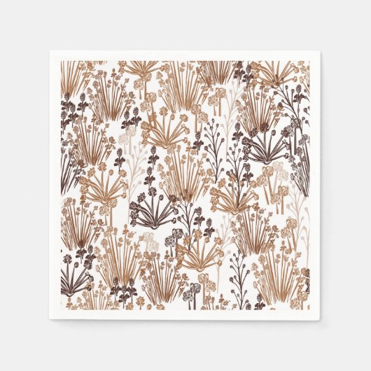 Rustikales Boho Thorn & Thistle Outdoorsy Paper Serviette (Vorderseite)