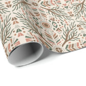 Rustikales Boho Tribal Earth Tones geometrisches M Geschenkpapier (Rolleneckpunkt)