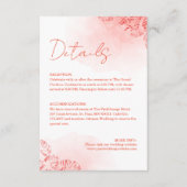 Rustikales Boho Wassercolor Foliage Terracotta Wed Begleitkarte (Vorderseite)