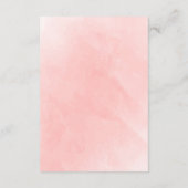 Rustikales Boho Wassercolor Foliage Terracotta Wed Begleitkarte (Rückseite)