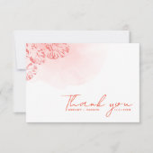 Rustikales Boho Wassercolor Foliage Terracotta Wed Dankeskarte (Vorderseite)