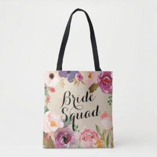 Rustikales Boho Wasserfarbe Blume Brautplatz Tasche
