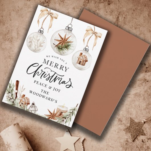 Rustikales Boho Wasserfarbe Weihnachten