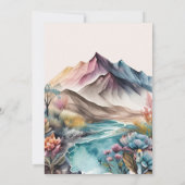 Rustikales Boho Wasserfarbengebirge Einladung zur  (Rückseite)