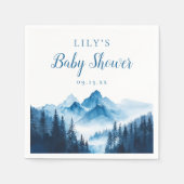 Rustikales Boho Wasserfarbengebirge Kinderdusche Serviette (Vorderseite)