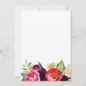 Rustikales Boho Watercolor Brautparty Einladung (Rückseite)