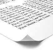 Rustikales Boho Wildblume Hochzeit im Herbst Sitzp Poster (Ecke)