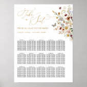 Rustikales Boho Wildblume Hochzeit im Herbst Sitzp Poster (Vorne)