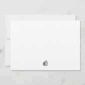 Rustikales Boho Wildblumen 3 Foto Copper Script Save The Date (Rückseite)