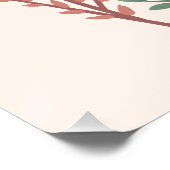 Rustikales Boho Wildblumen Begrüßungszeichen Poster (Ecke)