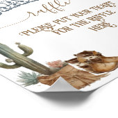 Rustikales Boho WildWest Boy Baby Duschkabine Wind Poster (Ecke)