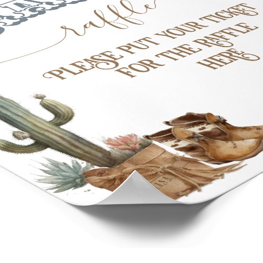 Rustikales Boho WildWest Boy Baby Duschkabine Wind Poster (Ecke)