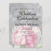 Rustikales bohrosa Blumengestein Einladung zur Hoc (Vorne/Hinten)