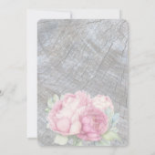 Rustikales bohrosa Blumengestein Einladung zur Hoc (Rückseite)