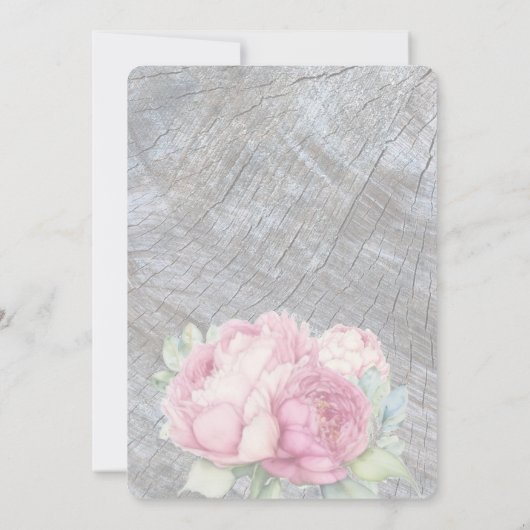 Rustikales bohrosa Blumengestein Einladung zur Hoc (Rückseite)