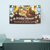 Rustikales Booten von String-Lights-Brautparty Banner (Messeveranstaltung)