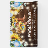 Rustikales Booten von String-Lights-Brautparty Banner (Vertikal)