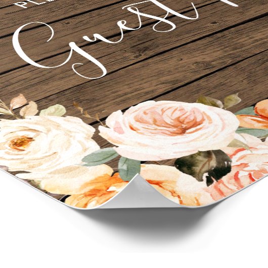 Rustikales Boots & Bubbly Brautparty Gästebuch (Ecke)