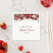 Rustikales Bordeaux-Brautparty Serviette (Beispiel)