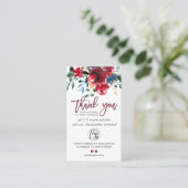 Rustikales Bordeaux-Logo mit Blumenmotiv, vielen D Visitenkarte (Stehend Vorderseite)