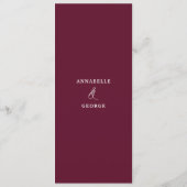 Rustikales Bordeaux-Marinemalkarte Menükarte (Rückseite)