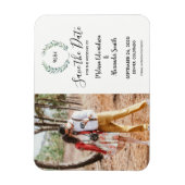 Rustikales botanisches Aquarell-Blätter Monogramm  Magnet (Vertikal)