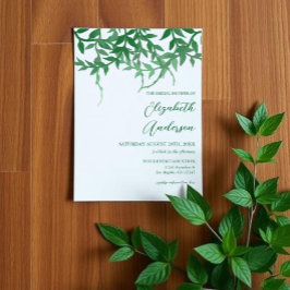 Rustikales botanisches Blätter Brautparty Einladung