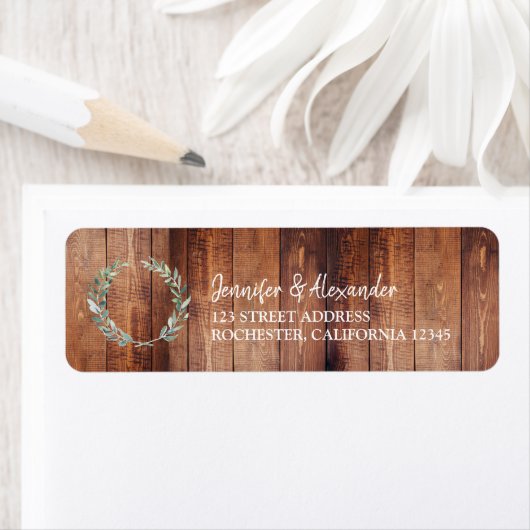 Rustikales botanisches Blätter mit Aquarellfarben  (Insitu)