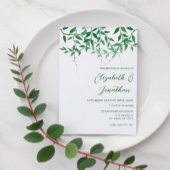 Rustikales botanisches Blätter Probe Abendessen Einladung