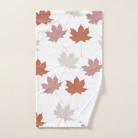 Rustikales Botanisches Blätter Terracotta Badhandtuch Set (Handtuch)