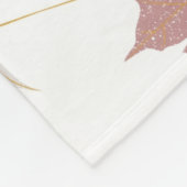 Rustikales Botanisches Blätter Terracotta Fleecedecke (Ecke)