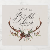 Rustikales botanisches Brautparty Alkoholflaschenetikett (Einzelnes Label)