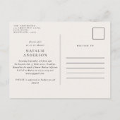 Rustikales botanisches Brautparty Ankündigungspostkarte (Rückseite)