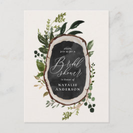Rustikales botanisches Brautparty Ankündigungspostkarte